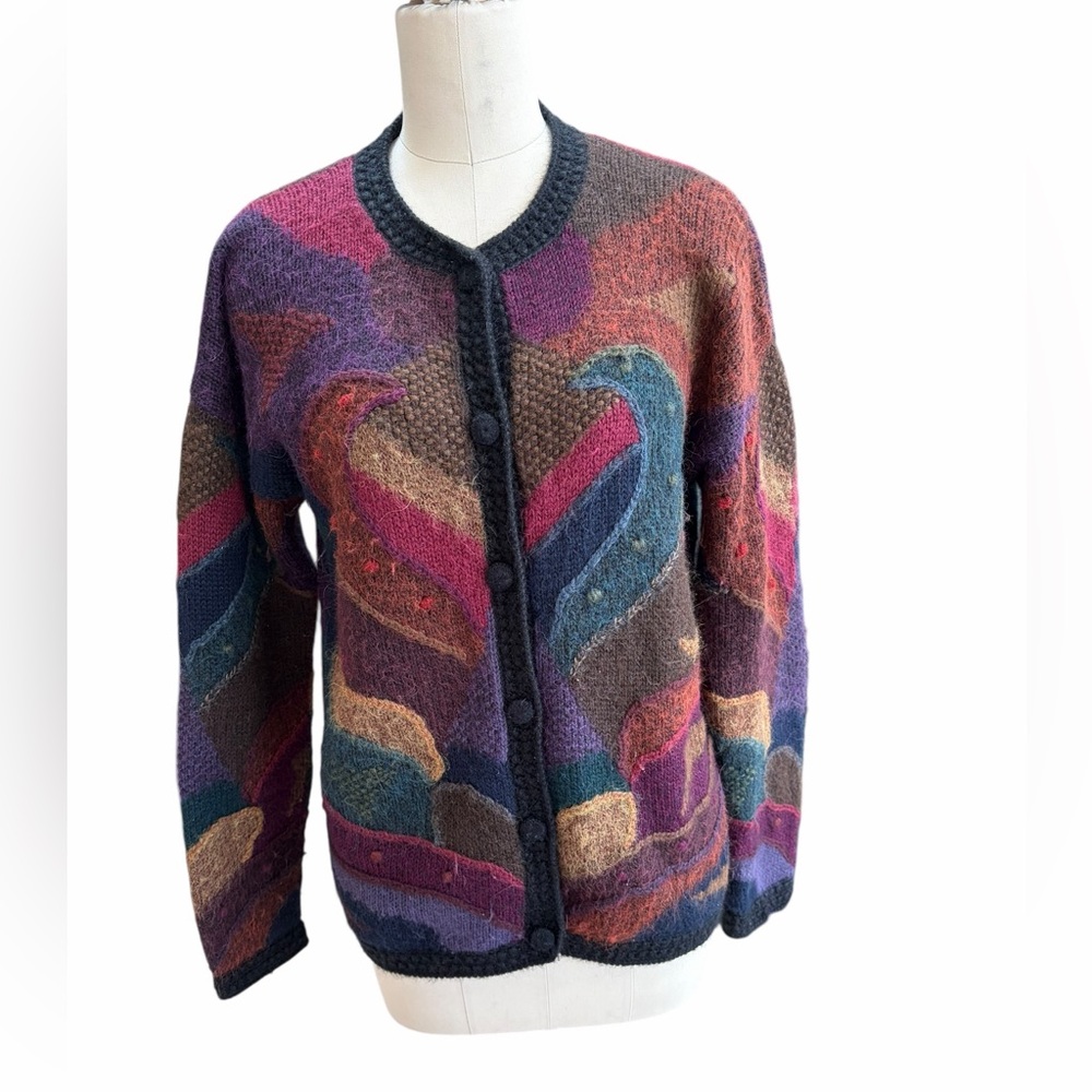 Caamano Alpaca art to wear cardigan‎ size medium
